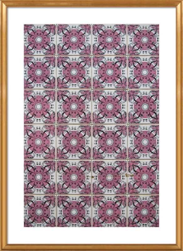 Pink and White Tiles in Lisbon by Sivan Askayo for Artfully Walls
