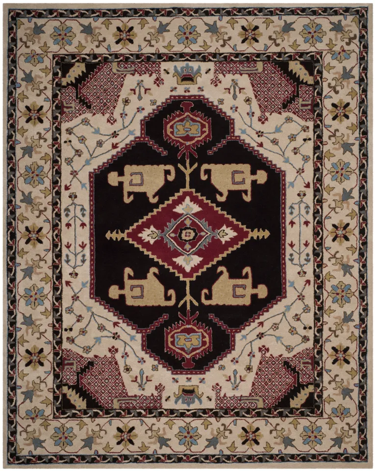 Arlo Home Hand Tufted Area Rug, BLG549A, Beige/Black,  8' X 10'
