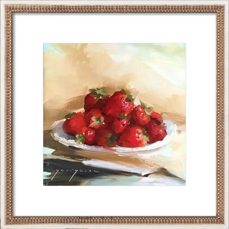 "Summer Strawberries 2" by Georgesse Gomez for Artfully Walls