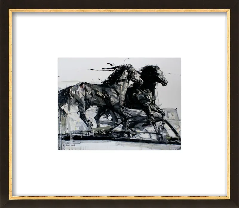 Black Stallions by Shao Y. Zhang for Artfully Walls