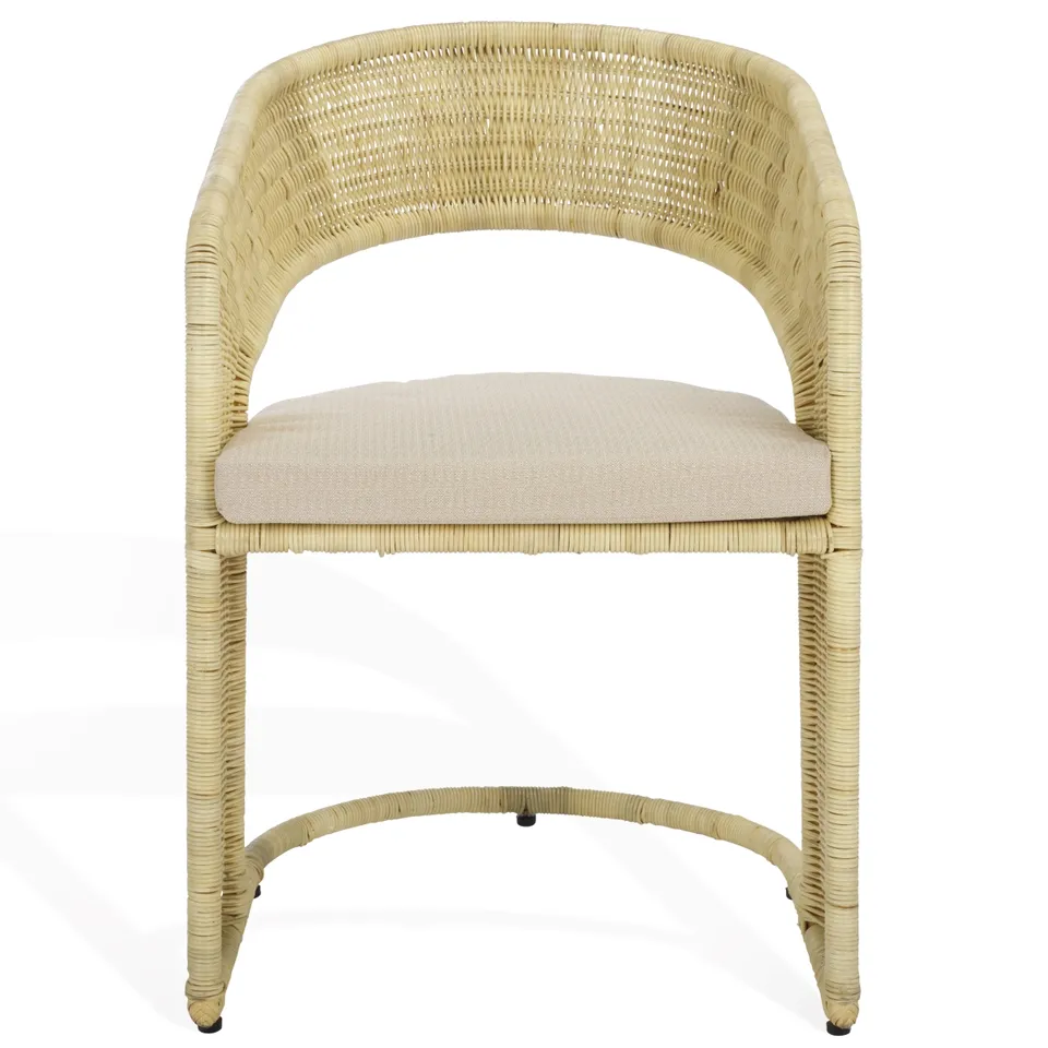 Krystalina Rattan Dining Chair - Natural / White