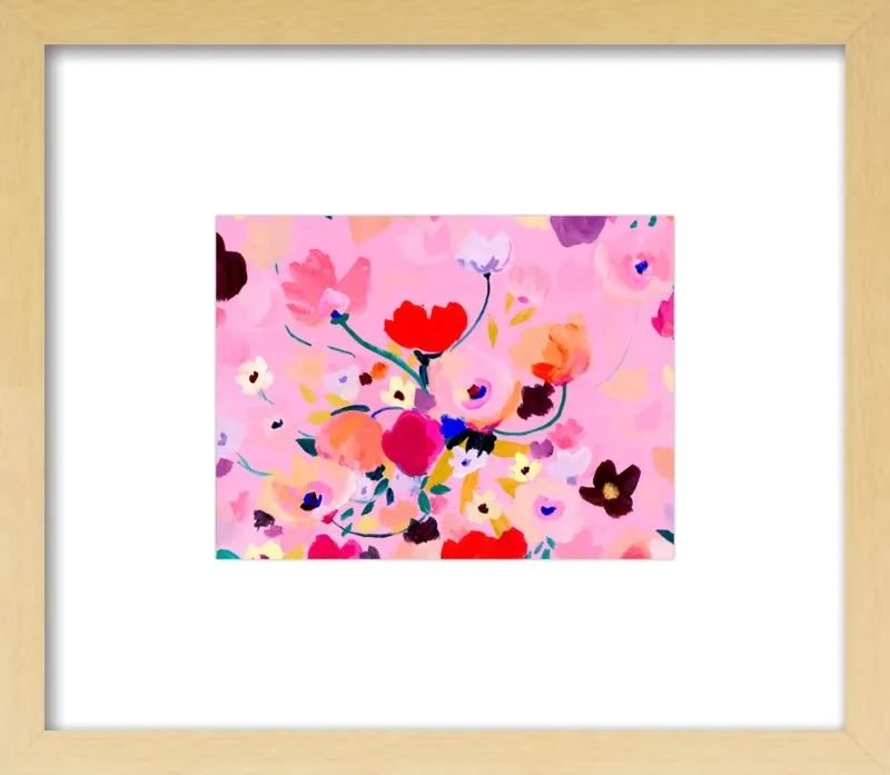 Pink Posey by KT Smail for Artfully Walls