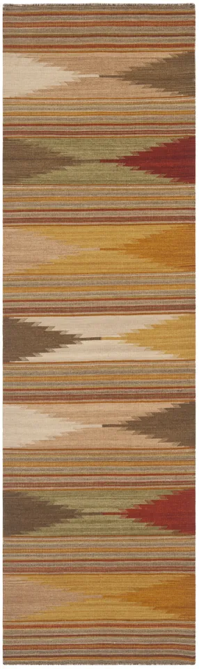 Arlo Home Hand Woven Flatweave Area Rug, NVK175A, Natural/Multi,  2' 3" X 6'