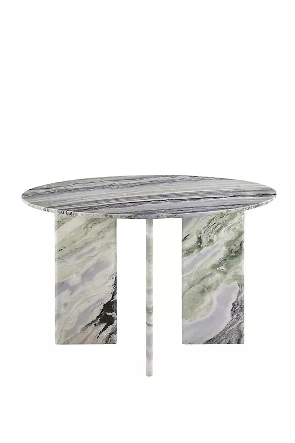 Celia 48" Round Green Onyx Marble Dining Table