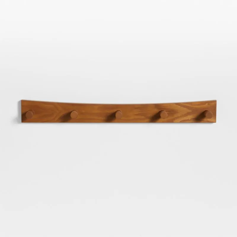 Hampshire Natural Brown Wood Kids Wall Hooks