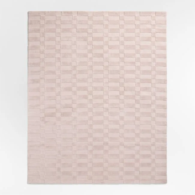 Geo Checker Lilac Rose Performance Kids Area Rug 4''x6'