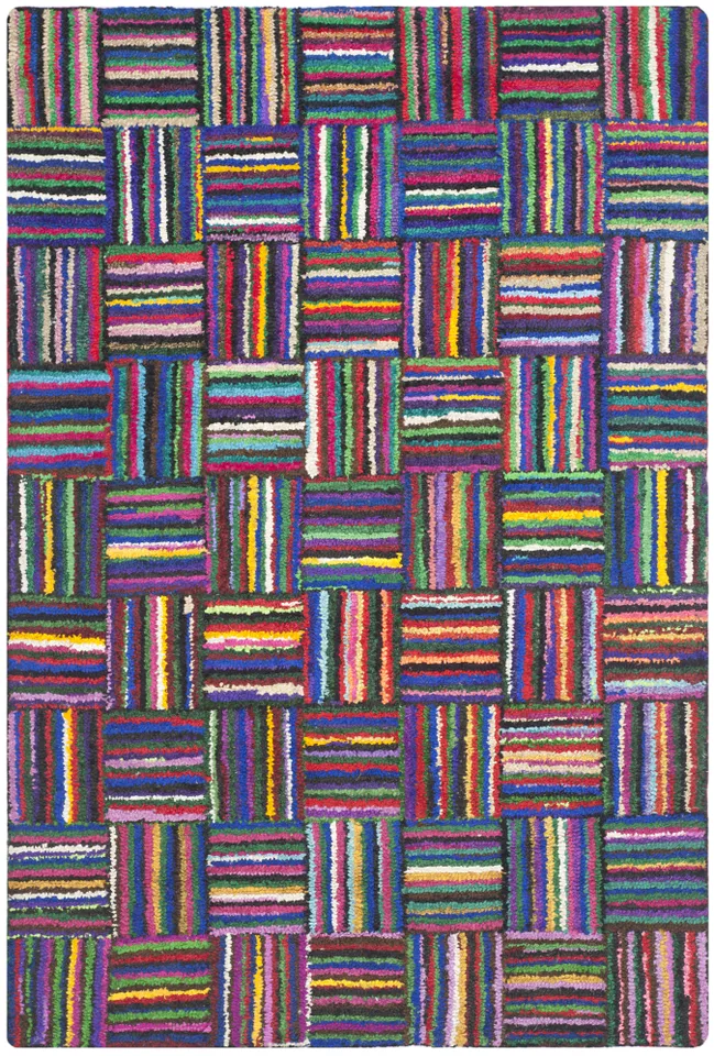 Arlo Home Hand Tufted Area Rug, NAN318A, Multi,  6' X 9'