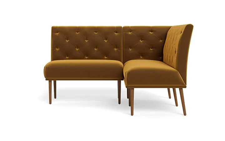 Dorian Upholstered Petite Right Banquette with Tufting Option