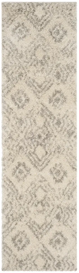 Arlo Home Woven Area Rug, ASG746G, Ivory/Grey,  2' 3" X 8'