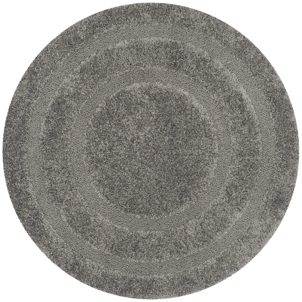 Arlo Home Woven Area Rug, SG454-8080, Grey/Grey,  4' X 4' Round