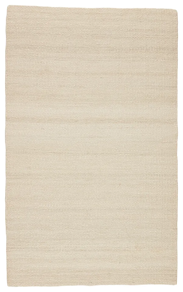 Hutton Natural Solid White Runner Rug (2'6"X10')