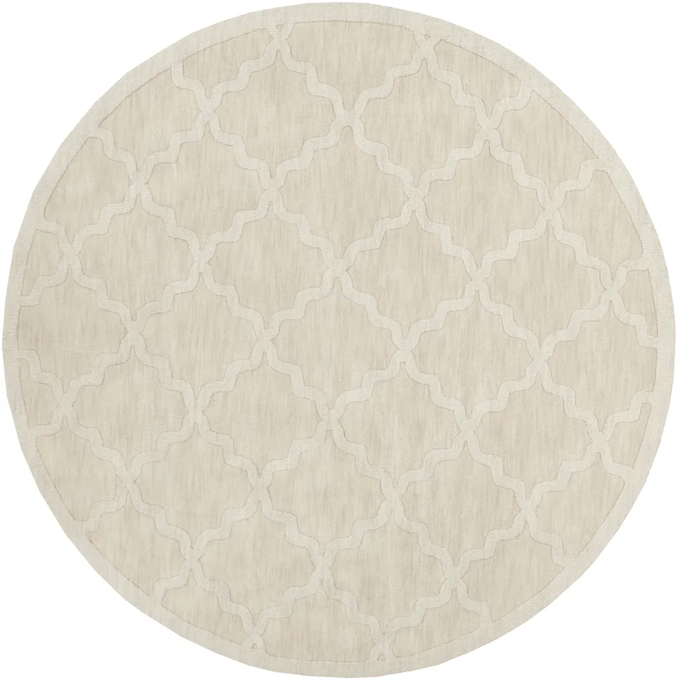 Central Park Beige Indoor 7'9" x 7'9" Handmade Rug