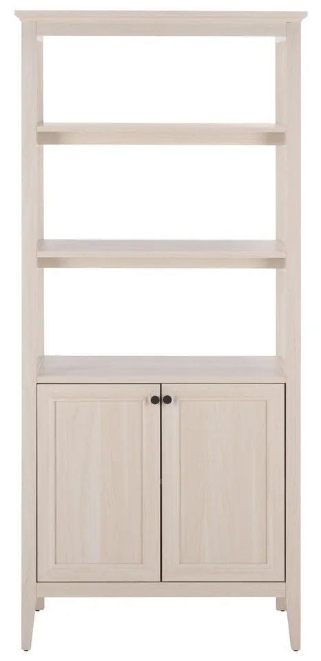 Sondra 3 Shelf 1 Cabinet Etagere - White Oak