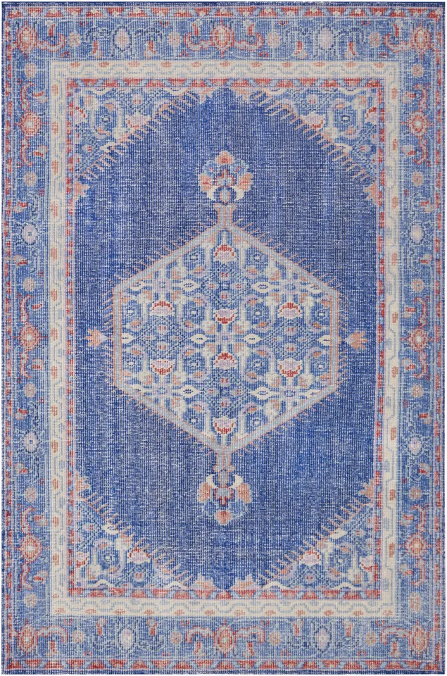 Zahra Blue Indoor 5'6" x 8'6" Handmade Rug