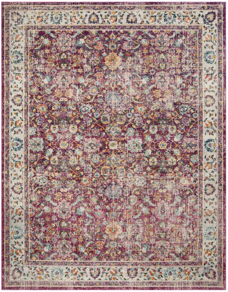 Arlo Home Woven Area Rug, MER196Q, Red/Multi,  9' X 12'