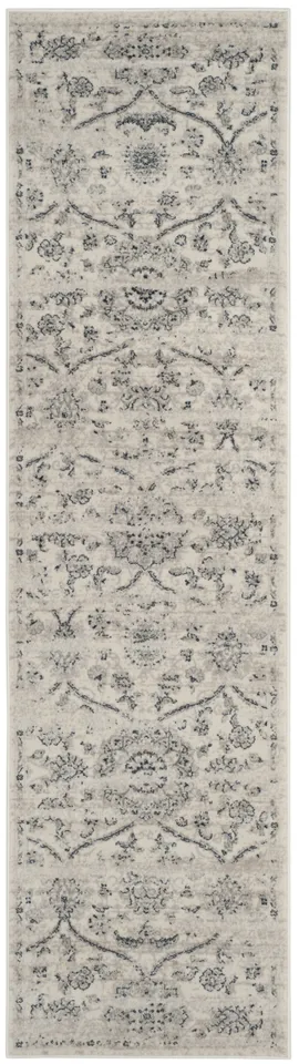 Arlo Home Woven Area Rug, CNG624C, Cream/Light Grey,  2' 3" X 8'