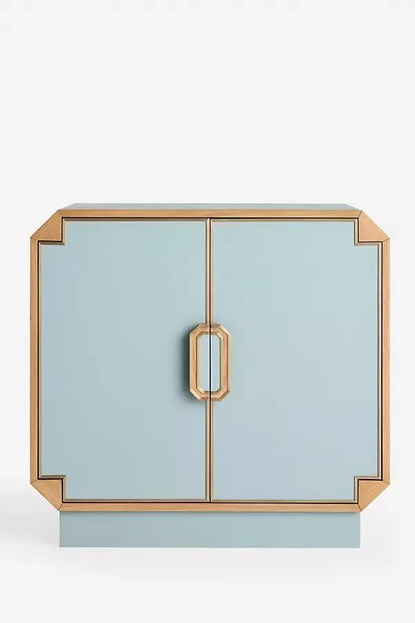 Dakota Shagreen Bar Cabinet