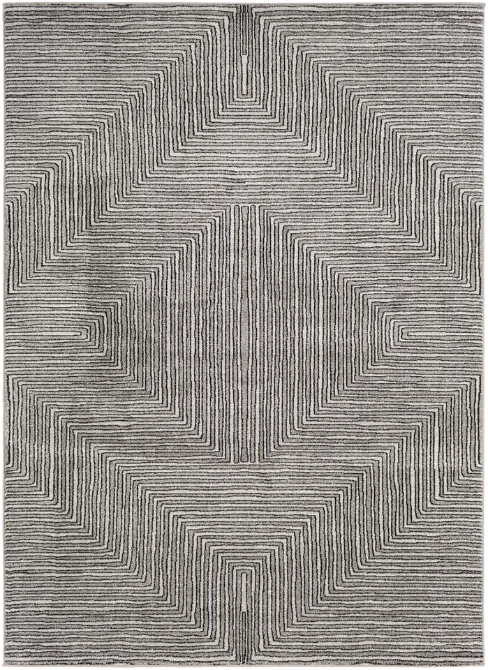 Nepali Gray Indoor 2' x 2'11" Machine Woven Rug