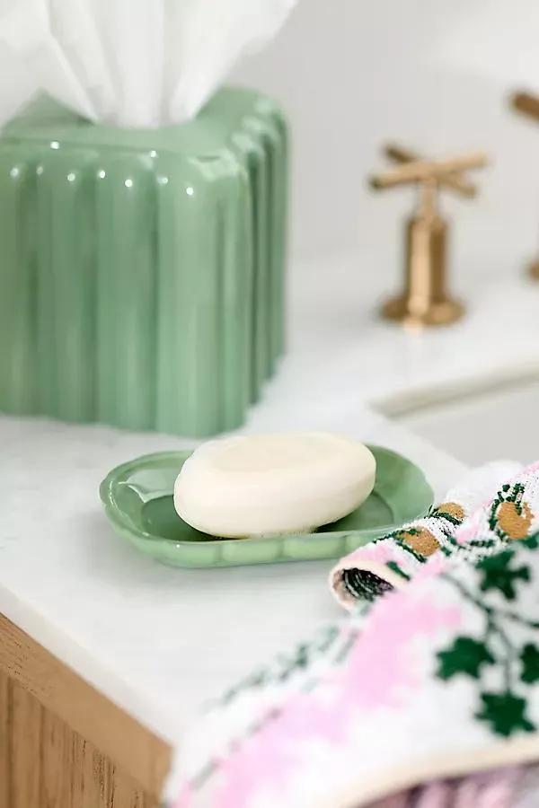 Eloise Scallop Glass Soap Dish