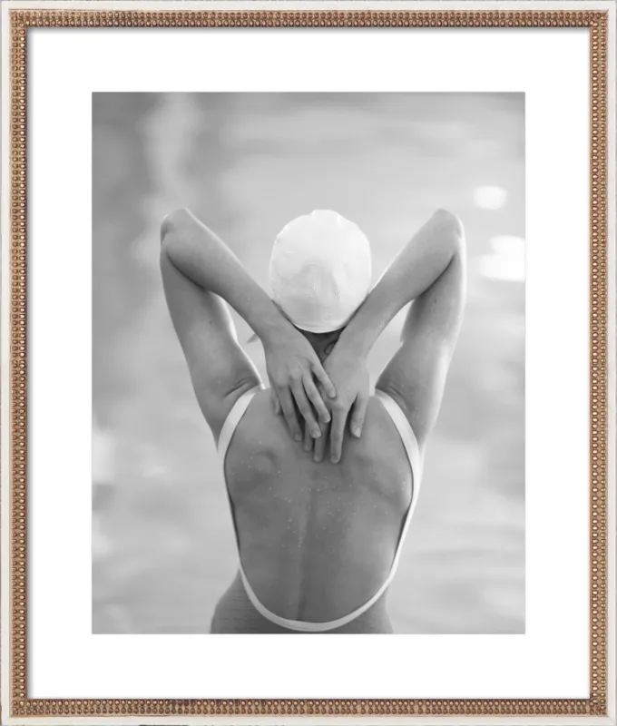 The Swimmer with a white  cap by Lucy Snowe for Artfully Walls