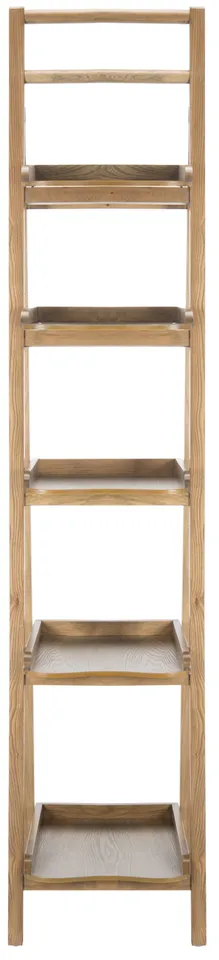 Asher Leaning 5 Tier Etagere - Oak