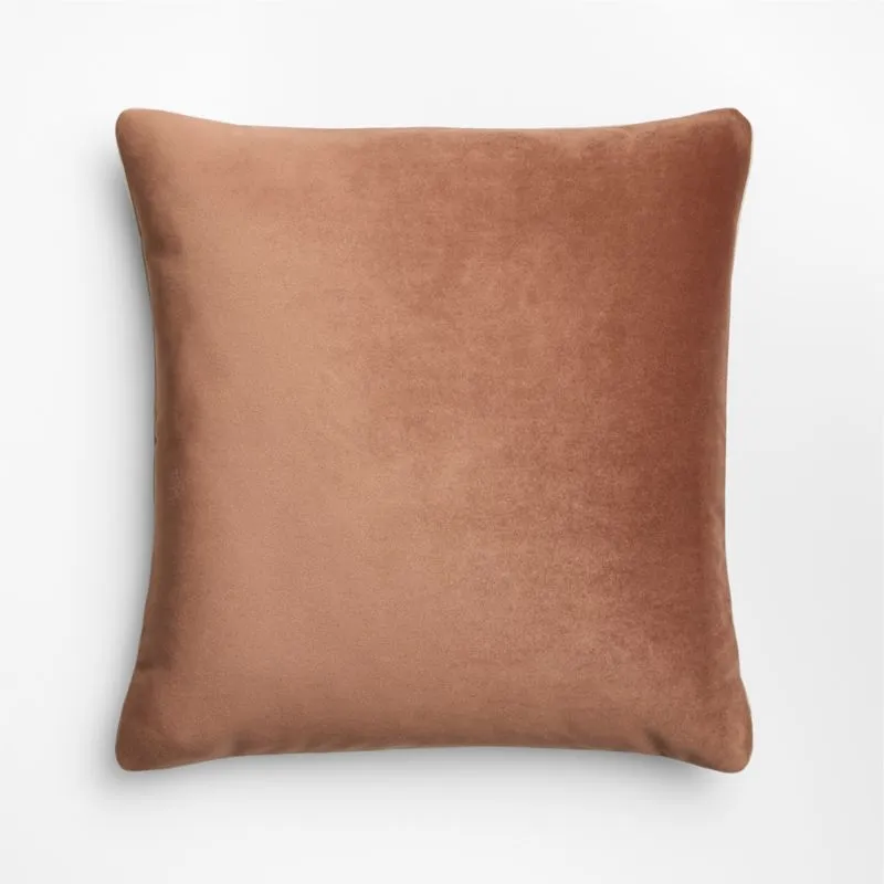 Rally Italian Velvet 20"x20" Mauve Throw Pillow with Feather Insert by Venus Williams