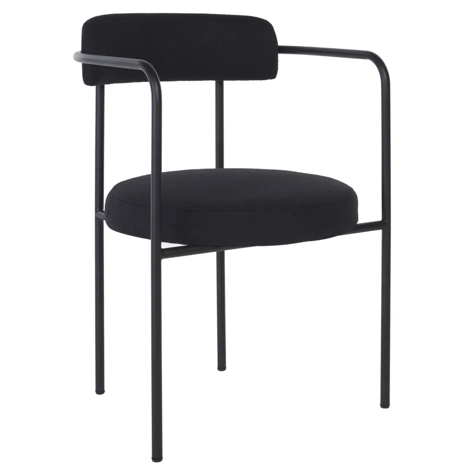Andrean Dining Arm Chair, Set Of 2 - Black / Black