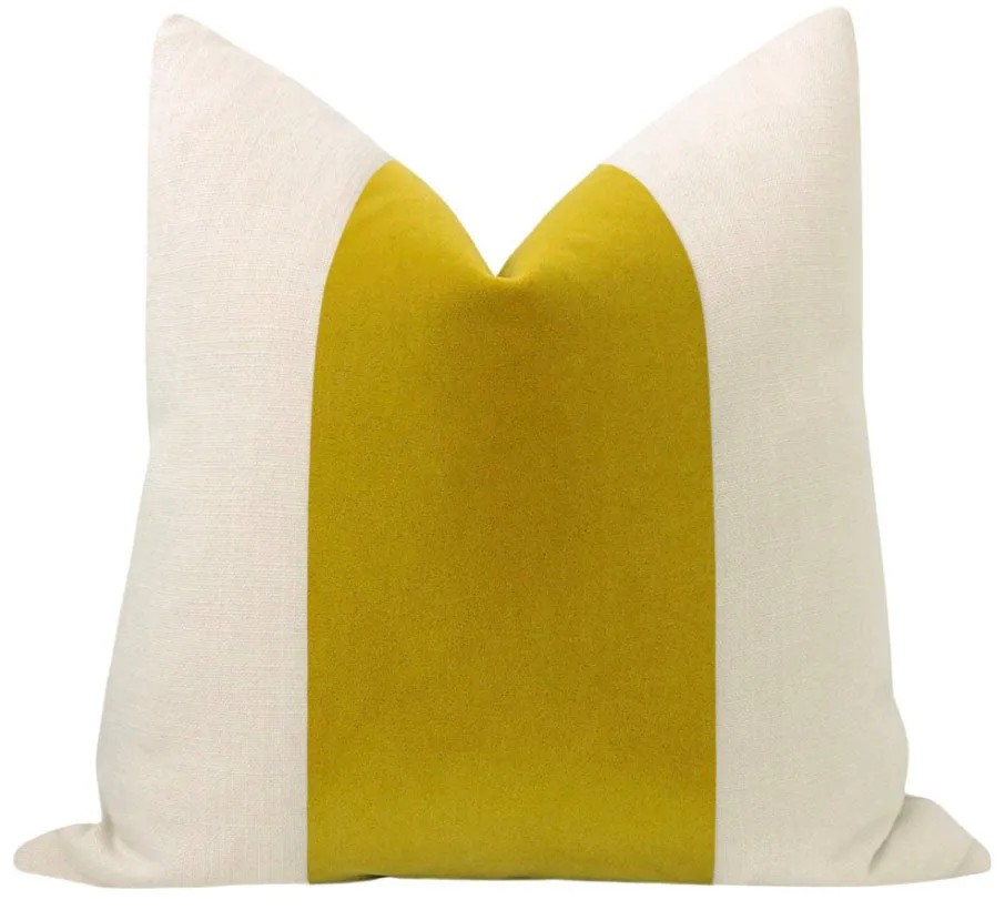 PANEL :: MOHAIR VELVET // CHARTREUSE - 14" X 36"