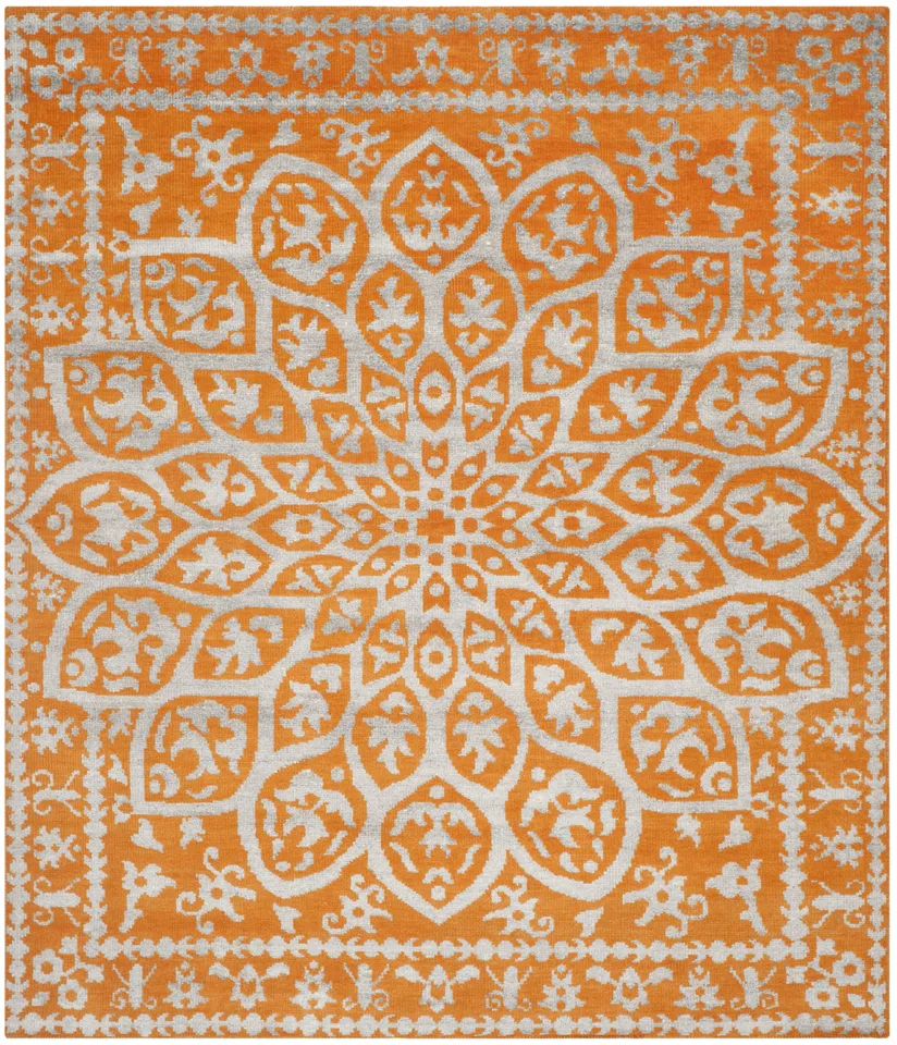 Arlo Home Hand Knotted Area Rug, STW207A, Copper,  8' X 10'