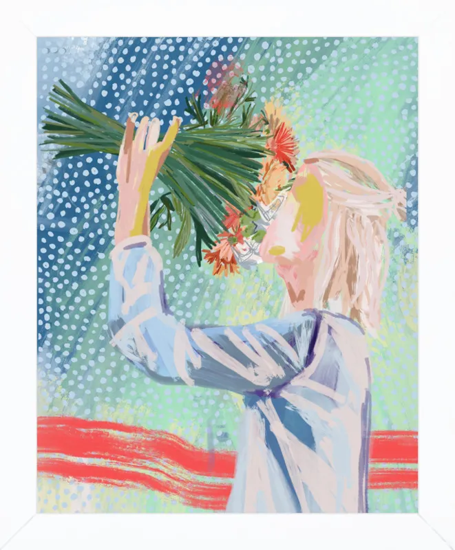 I like to stop and smell the roses  by Jamie Corley for Artfully Walls