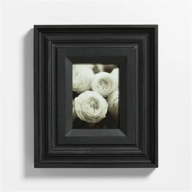 Belfast Traditional Black Wood 5x7 Wall Picture Frame with Interchangeable Mats