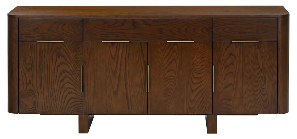 Safavieh Couture Dorothea 3 Drawer Wood Sideboard, Walnut