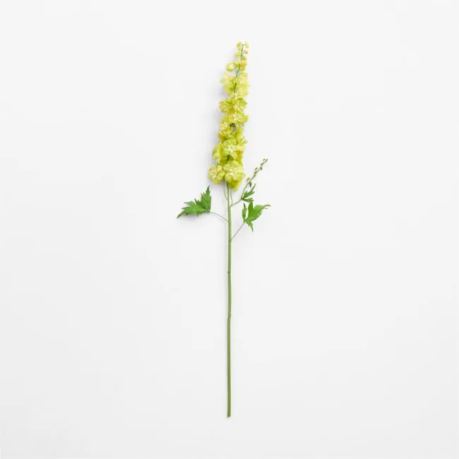 Faux Yellow Delphinium Stem 43"