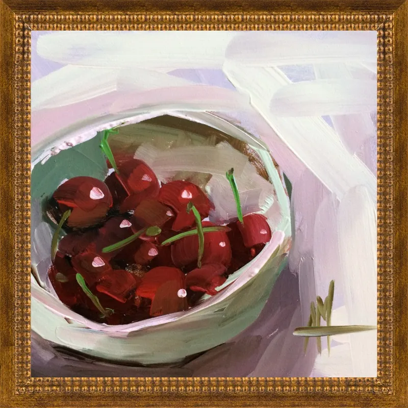 bowl of cherries no. 7 by Angela Moulton for Artfully Walls