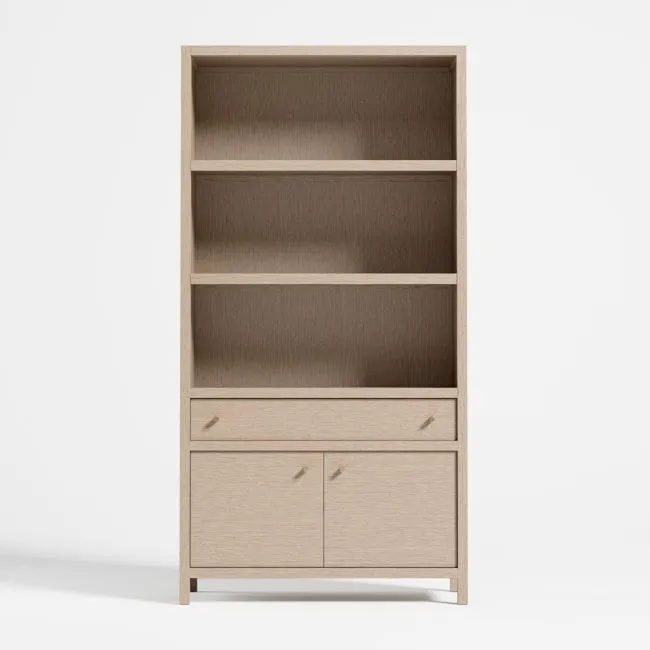 Keane 40" Natural Storage Bookcase, Set of 2