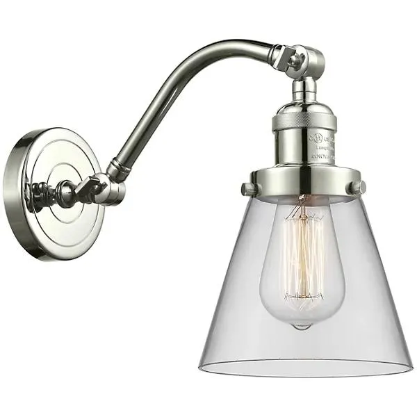 Zachary Glass Curved Arm Wall Sconce