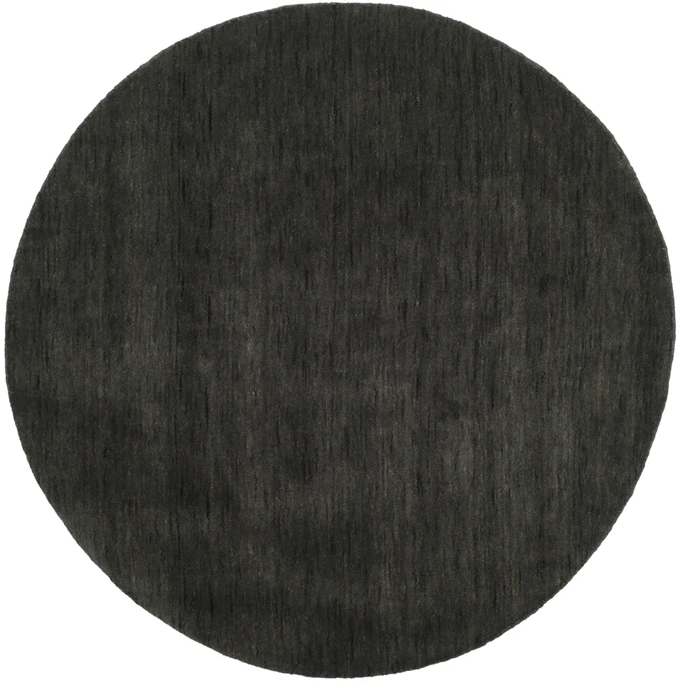 Arlo Home Hand Loomed Area Rug, HIM311G, Charcoal,  6' X 6' Round