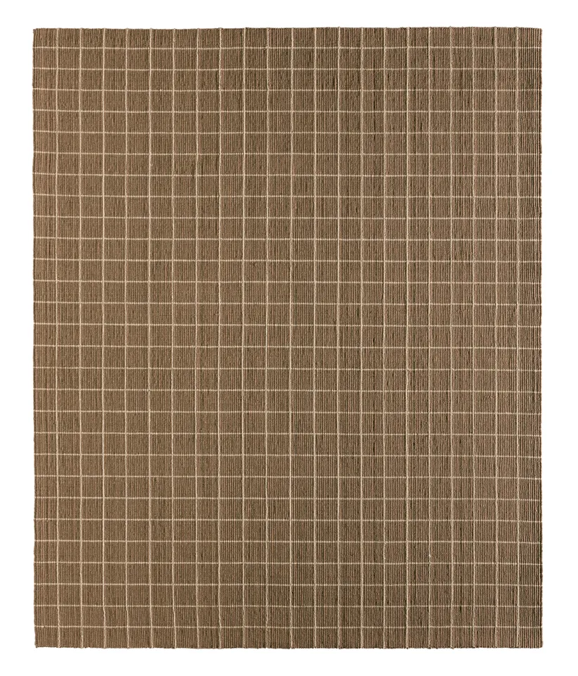 Barclay Butera by Club OBB06 Handmade Solid Brown Area Rug (18" Swatch)