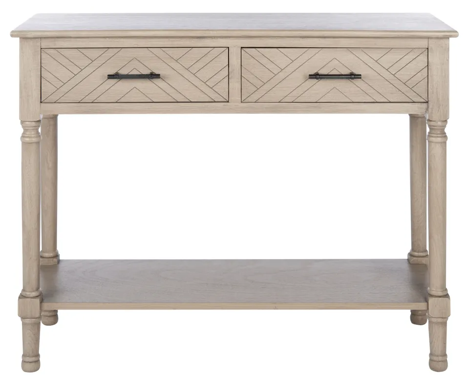 Peyton 2 Drawer Console Table - Greige