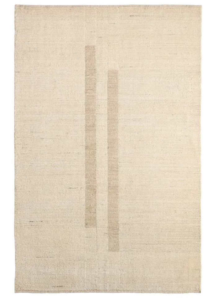 Caledonia ITD02 Handwoven Striped Ivory/Tan Area Rug (9'X12')