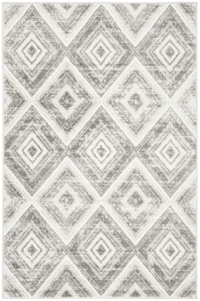 Arlo Home Woven Area Rug, SKY120K, Grey/Ivory,  4' X 6'