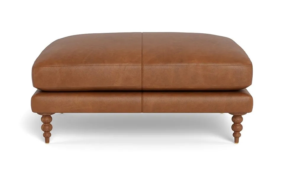 Maxwell Leather Ottoman by Apartment Therapy