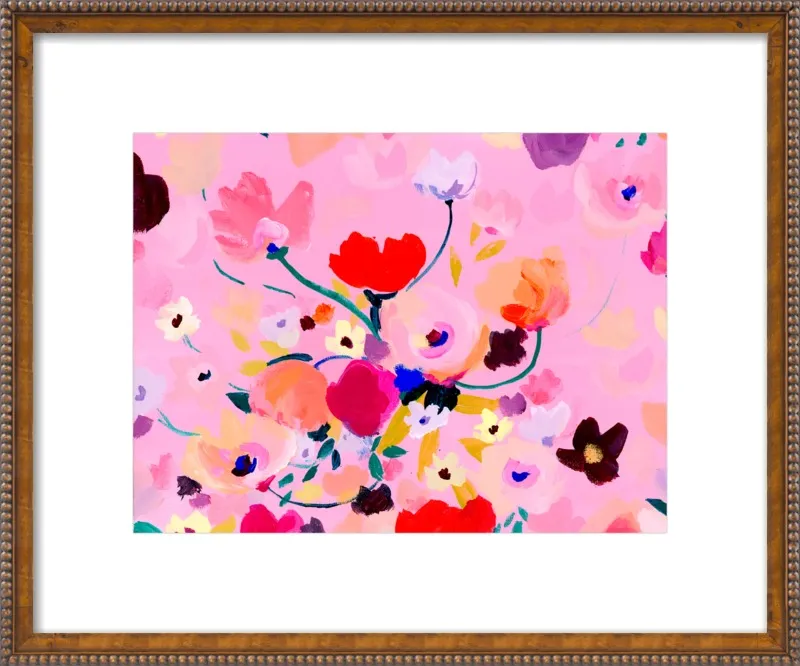 Pink Posey by KT Smail for Artfully Walls