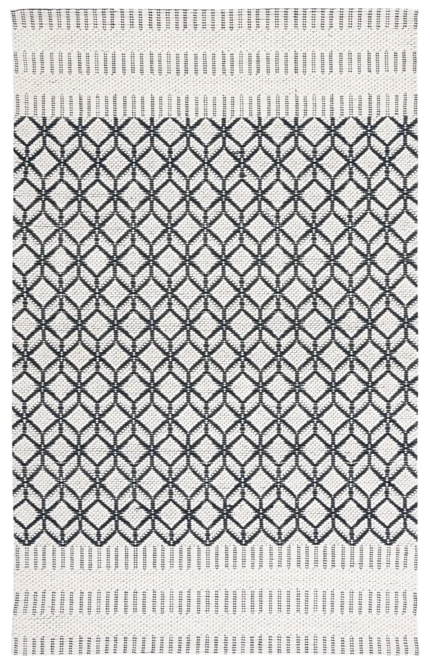 Safavieh Couture Vermont Collection Hand Woven Area Rug, Ivory / Black, 8' x 10'