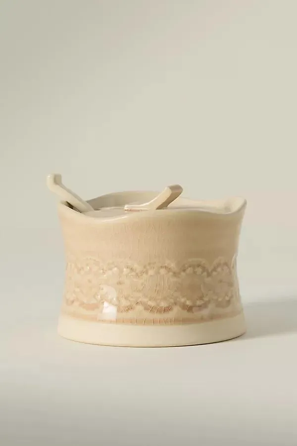 Old Havana Portuguese Stoneware Sugar Bowl