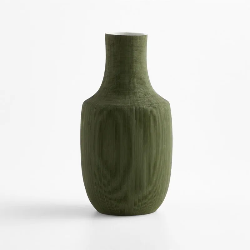 Norton Slim Dark Green Vase 13"