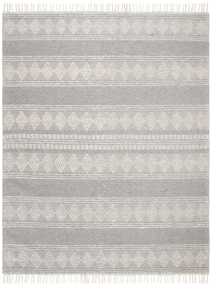 Safavieh Couture Natura Collection Hand Woven Area Rug, Silver, 9' x 12'