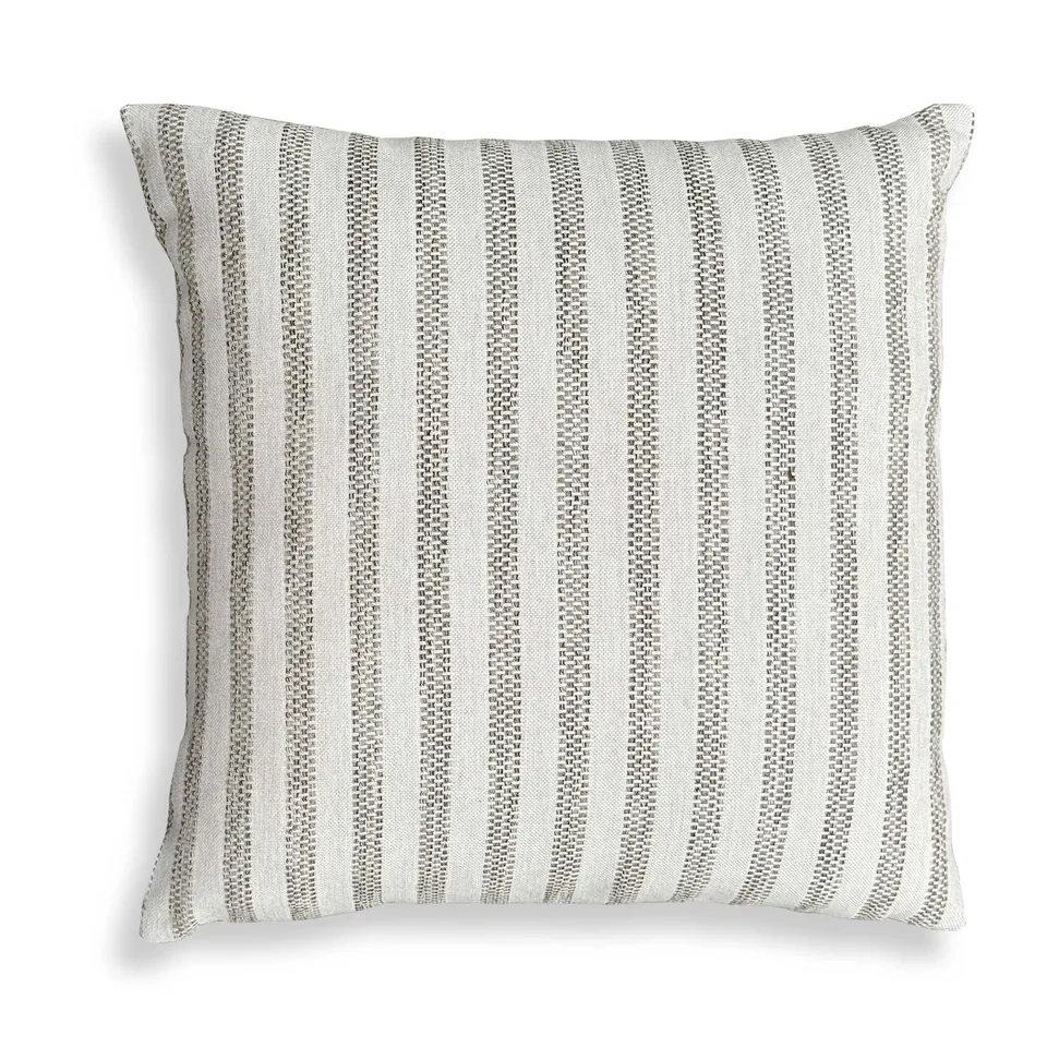 Basket Stripe Rattan Outdoor Pillow