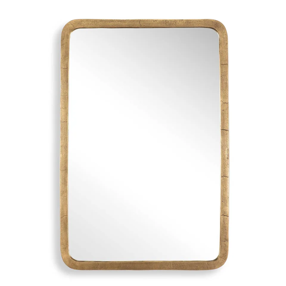 Vestry Antique Brass Mirror