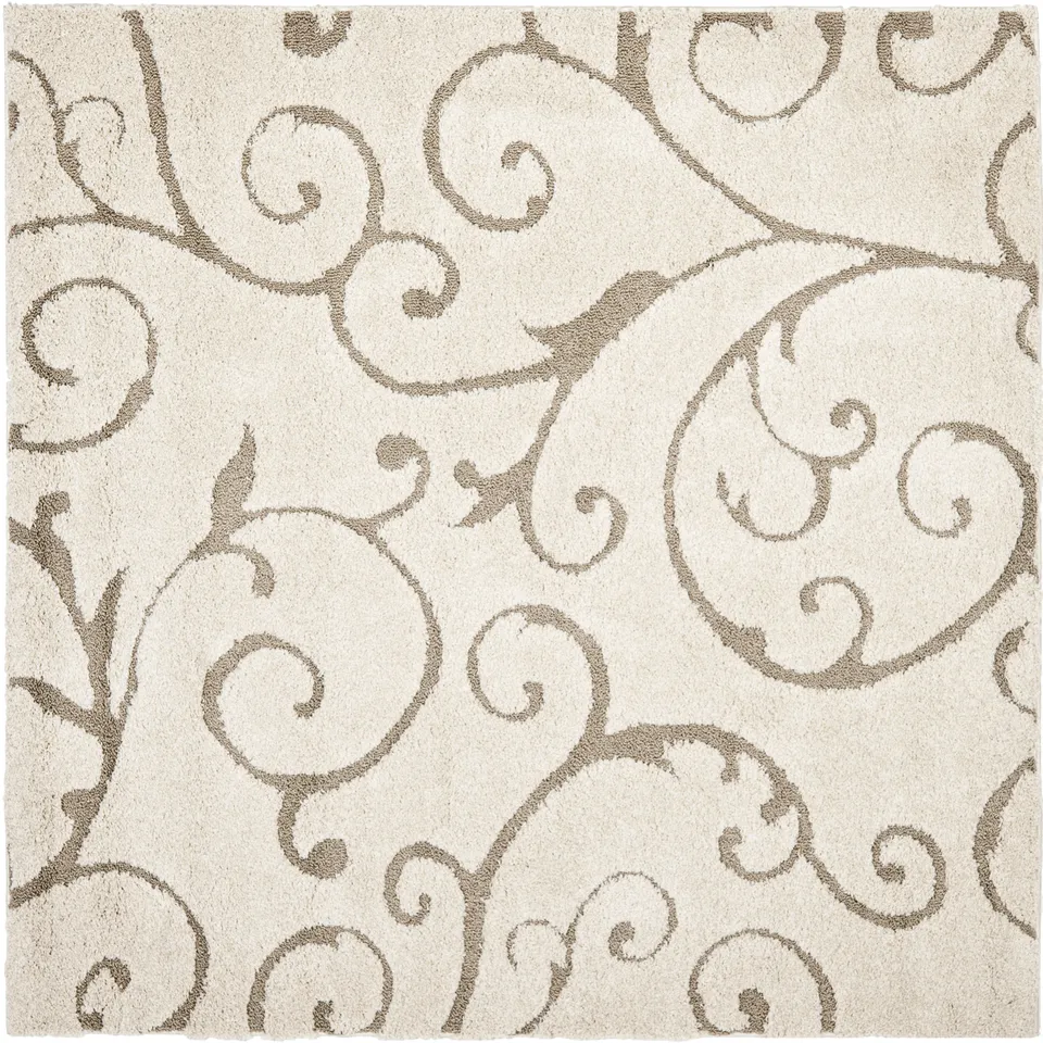 Arlo Home Woven Area Rug, SG455-1113, Cream/Beige,  8' X 8' Square